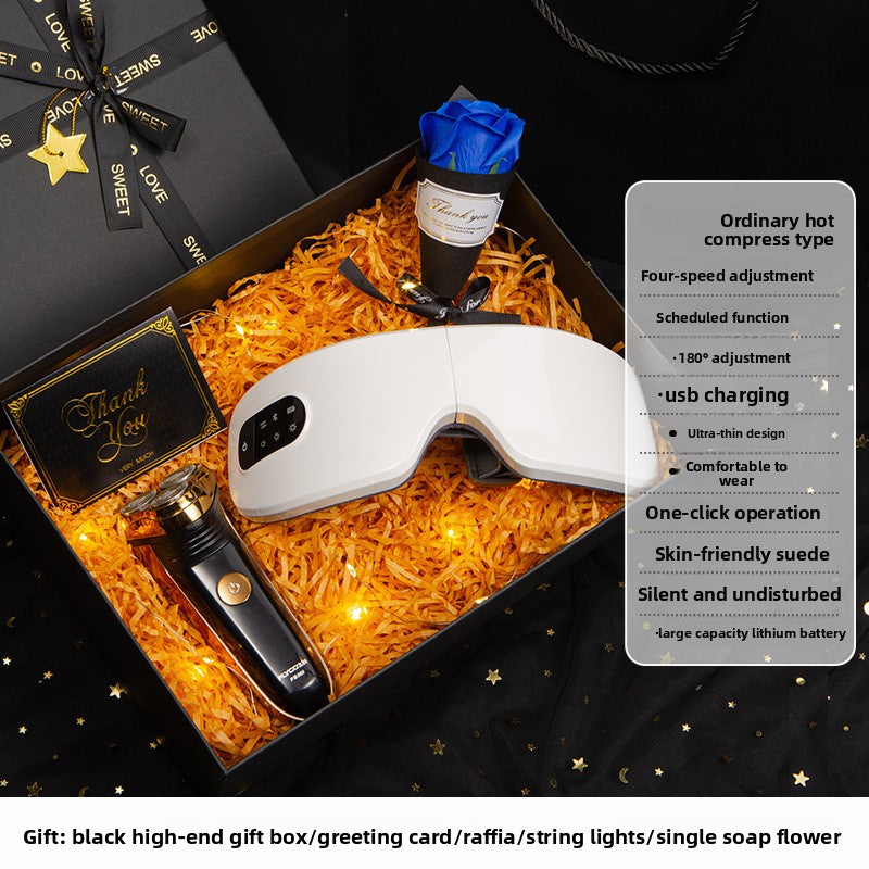 Smart Eye Massager — Adjustable Heat | Bluetooth | Air Pressure | Voice Control