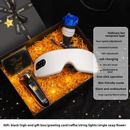 Smart Eye Massager — Adjustable Heat | Bluetooth | Air Pressure | Voice Control