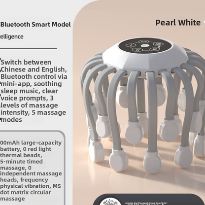 Electric Head Massager with Bluetooth — 20 Scalp Claws | Music Sync | Stress Relief