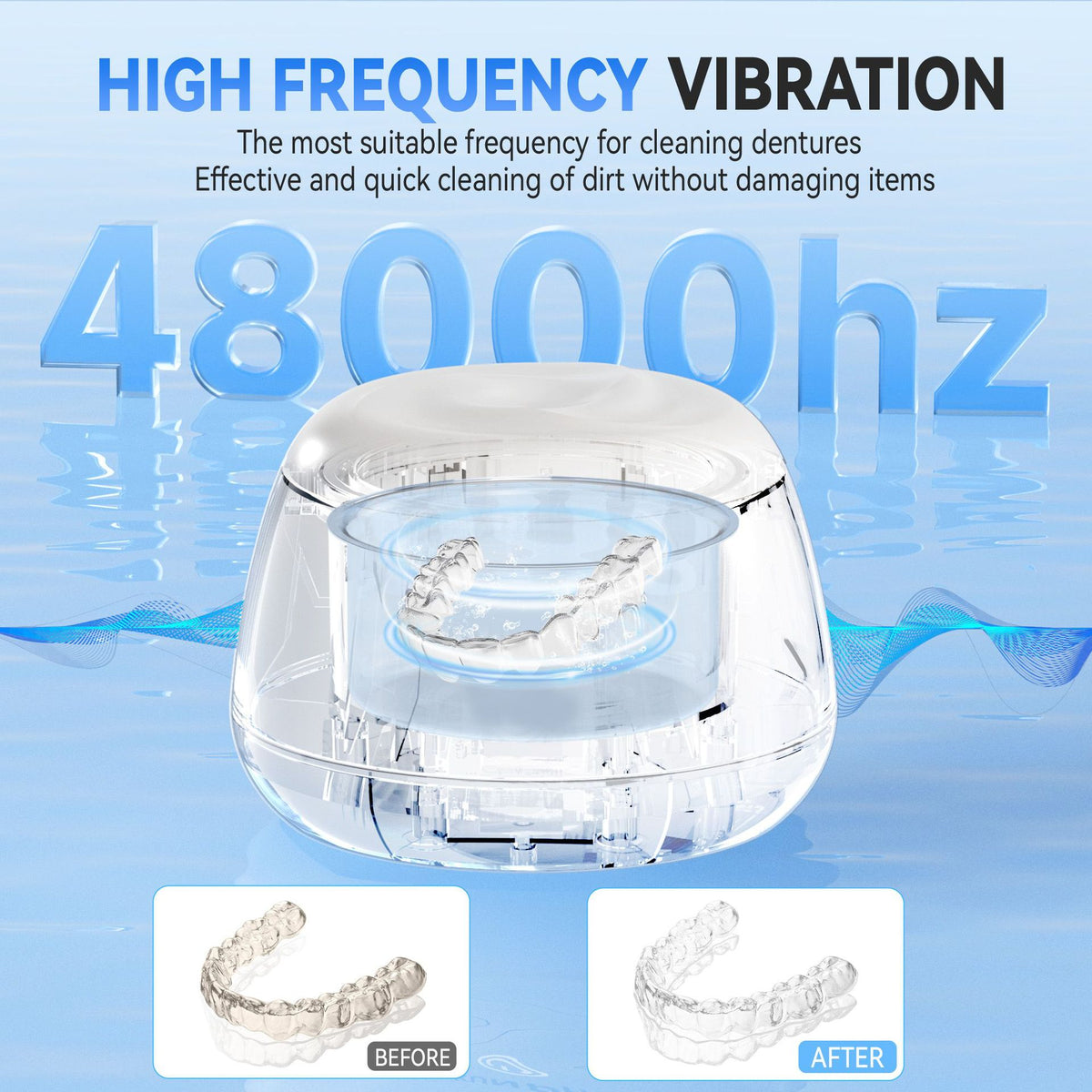 Ultrasonic Cleaner for Dentures, Glasses & Jewellery