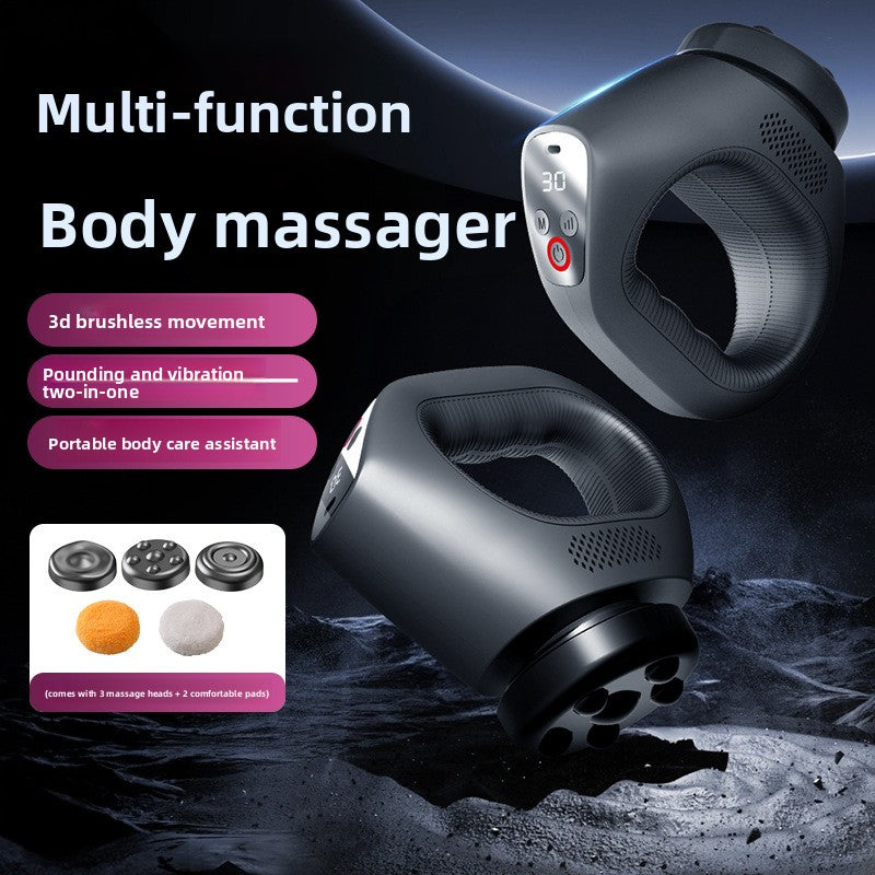 Pro Electric Body Massager — Percussion | 6 Heads | Variable Speed | Rechargeable