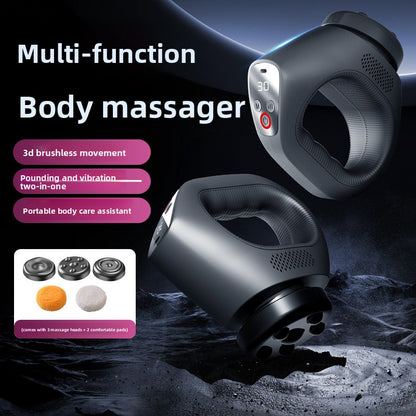 Pro Electric Body Massager — Percussion | 6 Heads | Variable Speed | Rechargeable