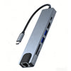 8-in-1 Type-C Docking Station — 4K HDMI | 100W PD | USB 3.0 | Ethernet | SD/TF
