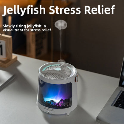 7-Color Flame Aroma Humidifier with Night Light