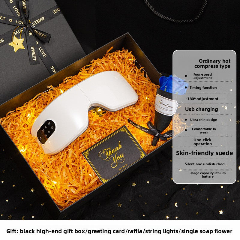 Smart Eye Massager — Adjustable Heat | Bluetooth | Air Pressure | Voice Control