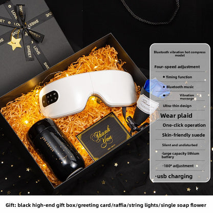 Smart Eye Massager — Adjustable Heat | Bluetooth | Air Pressure | Voice Control