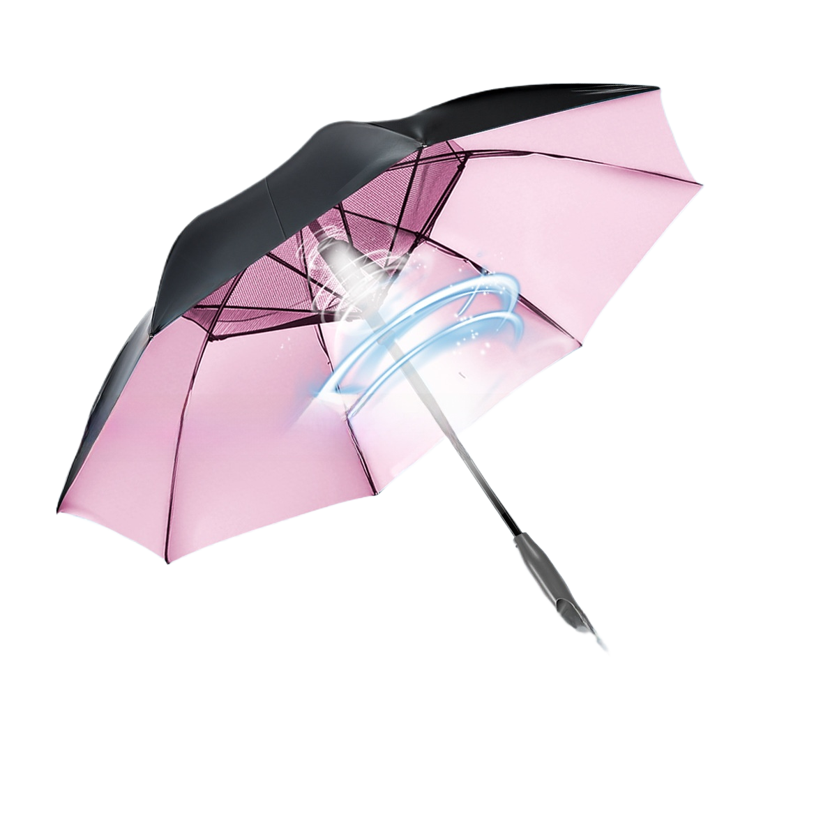USB Rechargeable Cooling Umbrella with Mist Spray