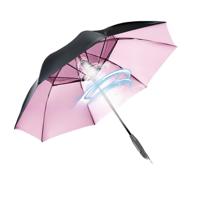 USB Rechargeable Cooling Umbrella with Mist Spray