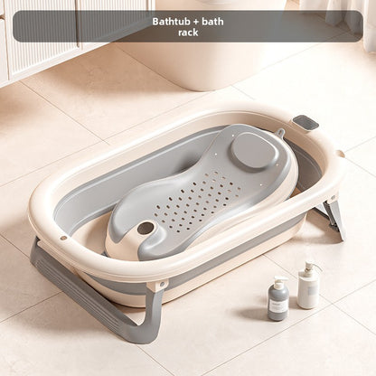 Foldable Baby Bath Tub with Accessories – Safe & Space-Saving