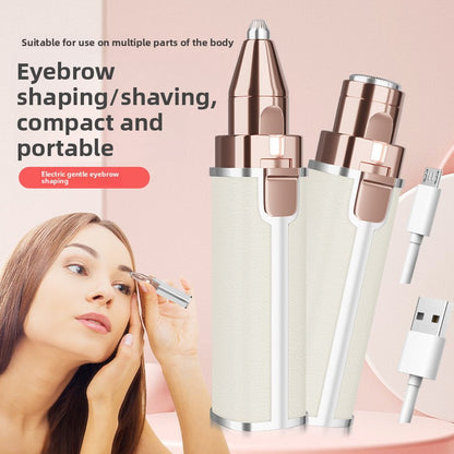 USB Rechargeable Eyebrow & Hair Trimmer for Precise Grooming