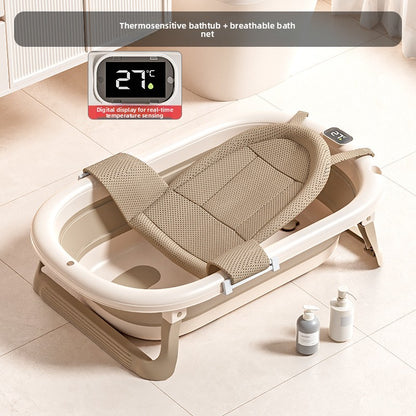 Foldable Baby Bath Tub with Accessories – Safe & Space-Saving