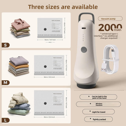 Rechargeable Electric Vacuum Compression Storage Bags