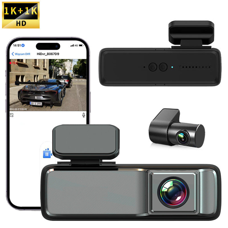 Dual Lens Car Dash Camera with Wi-Fi